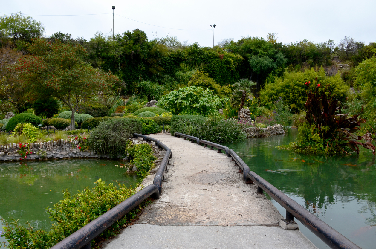 Picturesque landscaped garden located in Brackenridge Park